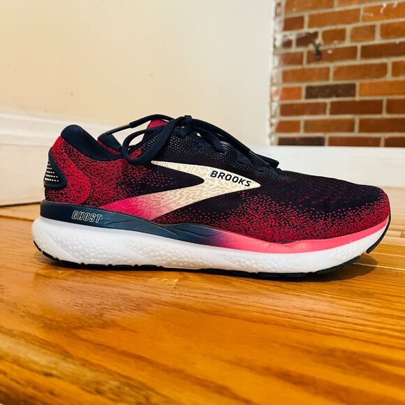 Brooks Ghost 16 Shoes Womens 11 Narrow Peacoat Raspberry Apricot Running - Picture 4 of 15